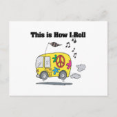 Wie ich Roll (Hippie Van) Postkarte (Vorderseite)