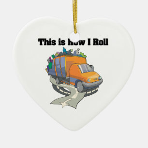 Wie ich Roll (Müllwagen) Keramik Ornament