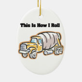 Wie ich Roll (Zement-LKW) Keramik Ornament (Hinten)