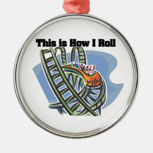 Wie ich rolle (Achterbahn) Silbernes Ornament