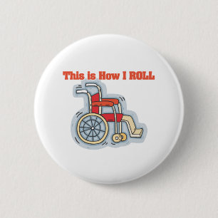 Wie ich rolle (Rollstuhl) Button