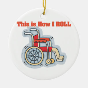 Wie ich rolle (Rollstuhl) Keramikornament