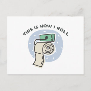 Wie ich rolle (Toilettenpapier) Postkarte