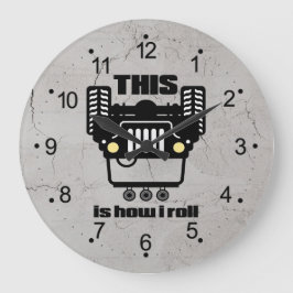 Wie ich rollen | 4x4 Off-Road Rock Crawler Truck Große Wanduhr