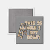 Wie ich runter komme magnet (Vorderseite/Rückseite)