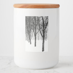 wie ich Seite an Seite mit Bäumen Lebensmitteletikett