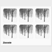 wie ich Seite an Seite mit Bäumen Quadratischer Aufkleber (Blatt)