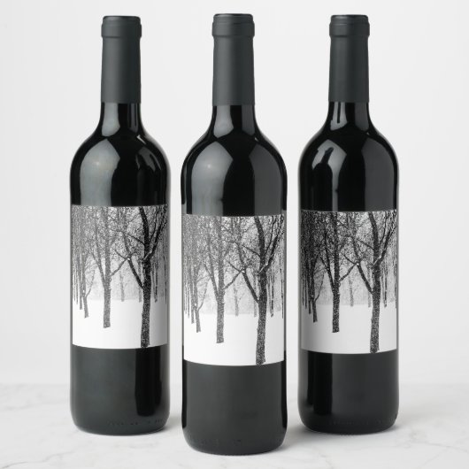 wie ich Seite an Seite mit Bäumen Weinetikett (Flaschen)