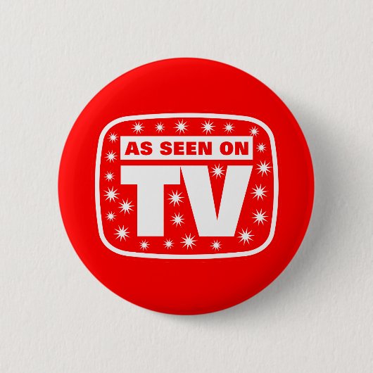 Wie im Fernsehen gesehen - CH 2 mit Schneestern Button (Vorderseite)