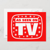 Wie im Fernsehen gesehen - CH 2 mit Schneestern Postkarte (Vorne/Hinten)
