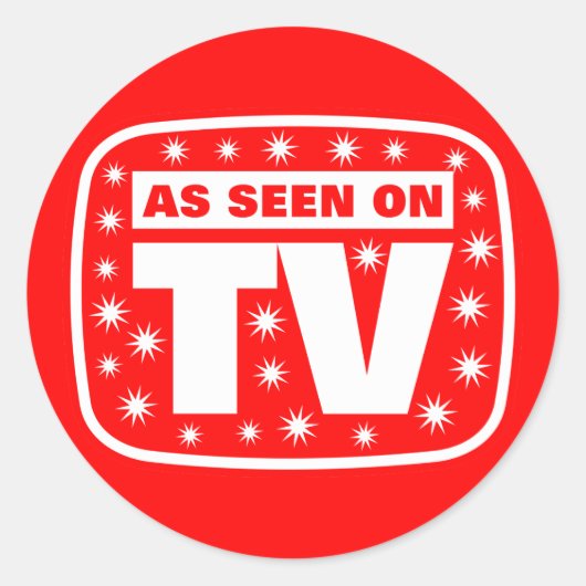 Wie im Fernsehen gesehen - CH 2 mit Schneestern Runder Aufkleber (Vorderseite)