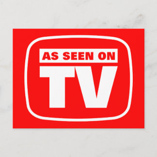 Wie im Fernsehen gesehen Postkarte
