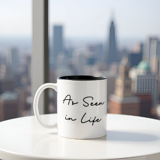 Wie in der Biozitierung gesehen Zweifarbige Tasse