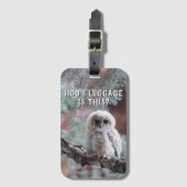 Wie ist das Gepäck? Gepunktetes mexikanisches Eule Gepäckanhänger (Vorderseite Vertikal)