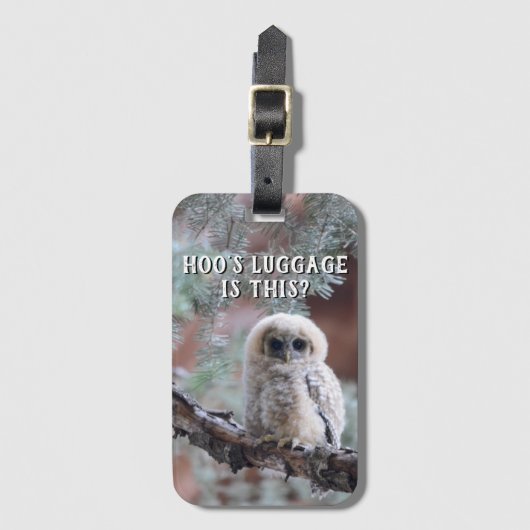 Wie ist das Gepäck? Gepunktetes mexikanisches Eule Gepäckanhänger (Vorderseite Vertikal)