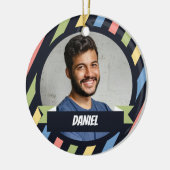 Wie ist der Boss? Weihnachten Keramik Ornament (Links)