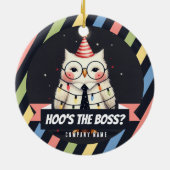 Wie ist der Boss? Weihnachten Keramik Ornament (Hinten)