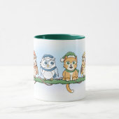 Wie ist der seltsame? Weihnachtskeule und -katze Tasse (Zentrum)