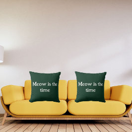 Wie ist die Zeit funny Retro Tier Niedlich grün Kissen