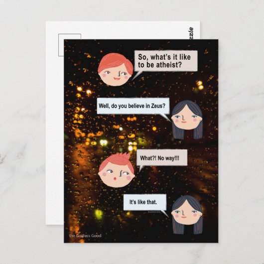 Wie ist es, Atheist zu sein? Postkarte (Vorne/Hinten)