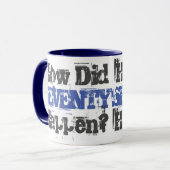 Wie ist Siebzig passiert? - 70. Geburtstag Tasse (Vorderseite Links)