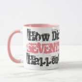 Wie ist Siebzig passiert? - Zwei-Tonen-Kaffee-Tass Tasse (Links)