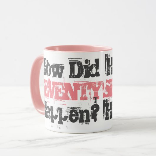 Wie ist Siebzig passiert? - Zwei-Tonen-Kaffee-Tass Tasse (Vorderseite Links)