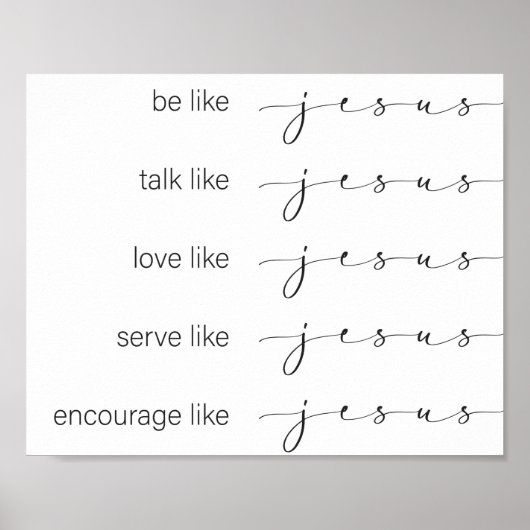 Wie Jesus Poster (Vorne)