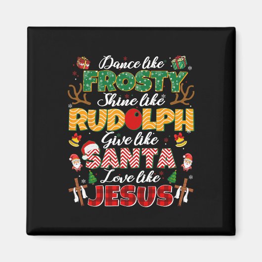 Wie Jesus Weihnachten Christliche religiöse Xma Magnet (Vorne)