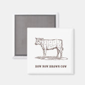 Wie jetzt Brown Cow Magnet (Vorderseite/Rückseite)