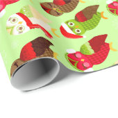 Wie jetzt die Feiertage Owls Papier Geschenkpapier (Rolleneckpunkt)