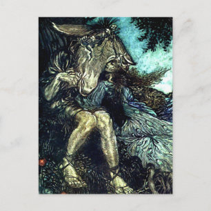 „Wie jetzt, Geist?“ Feen-Kunst von Arthur Rackham Postkarte