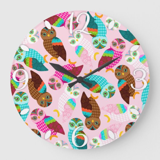Wie jetzt kleine Eulen? Große Wanduhr (Vorderseite)