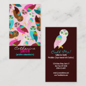 Wie jetzt kleine Eulen? Vertikal Visitenkarte (Vorne/Hinten)