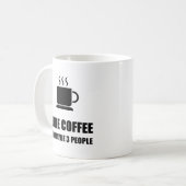 Wie Kaffee drei Leute lustig Kaffeetasse (Vorderseite Links)
