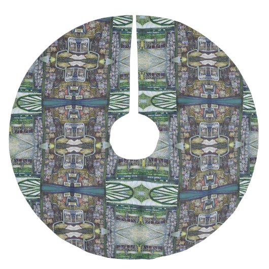 Wie kann ein Bild unfantasievoll sein? Polyester Weihnachtsbaumdecke (Vorderseite)