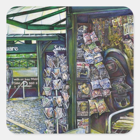 Wie kann ein Bild unfantasievoll sein? Quadratischer Aufkleber (Vorderseite)