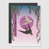 Wie kann ein Spatzen die Wünsche eines Schwans ken Magnetkarte (Vorne/Hinten)