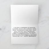 WIE KANN ICH DAS SAGEN? NACHTRÄGLICHER GEBURTSTAG KARTE (Innenseite)