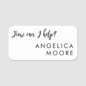 Wie kann ich dem Kundenservice helfen? Namensschild (Vorderseite)