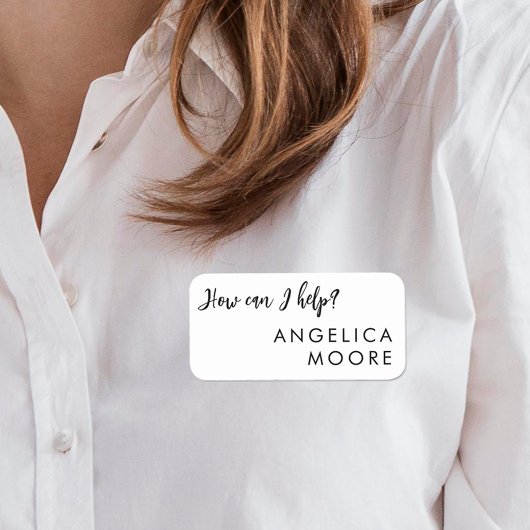 Wie kann ich dem Kundenservice helfen? Namensschild