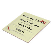 Wie kann ich die Keramik-Untersetzer Liebe Fliese (Seite)