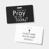 Wie kann ich für dich beten? Christlich Ausweis (Front & Back)