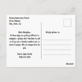 Wie kann ich für Sie Kirche Direct Mail beten? Postkarte (Rückseite)