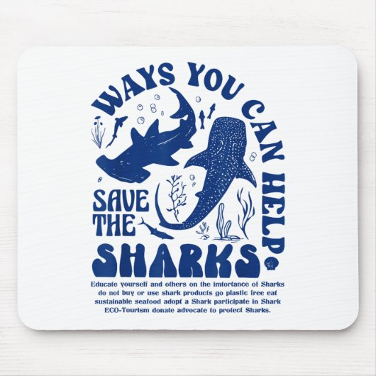 Wie kann man helfen, die Haie Retten? Mousepad (Vorne)