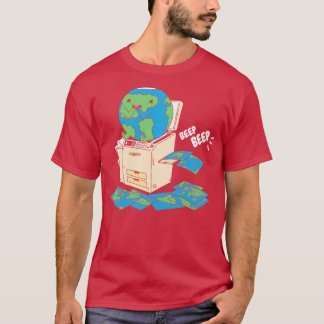 Wie Karten auf der Kopiermaschine zur Funny Globe T-Shirt