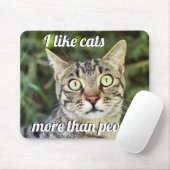 Wie Katzen mehr als Menschen, die mit Augen Katze  Mousepad (Mit Mouse)