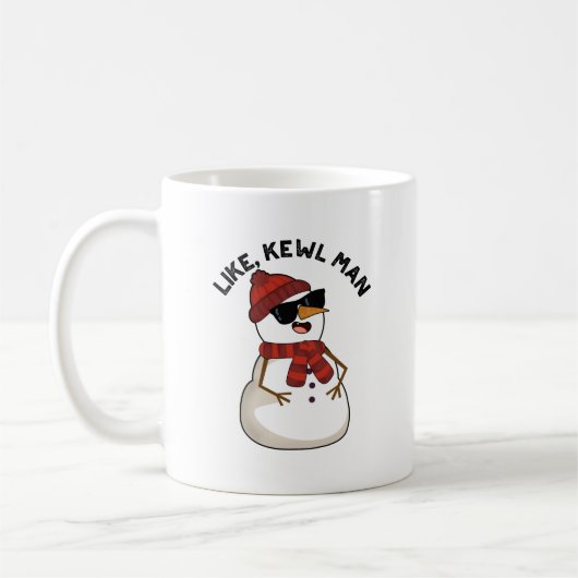 Wie Kewl Man Funny Cool Snowman Pub Kaffeetasse (Links)