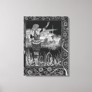 Wie Klinge Excalibur die Sir-Bedivere Cast Leinwanddruck