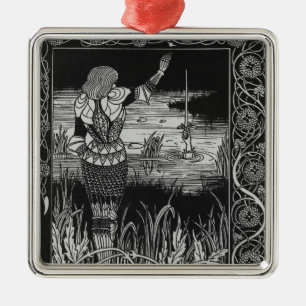 Wie Klinge Excalibur die Sir-Bedivere Cast Silbernes Ornament